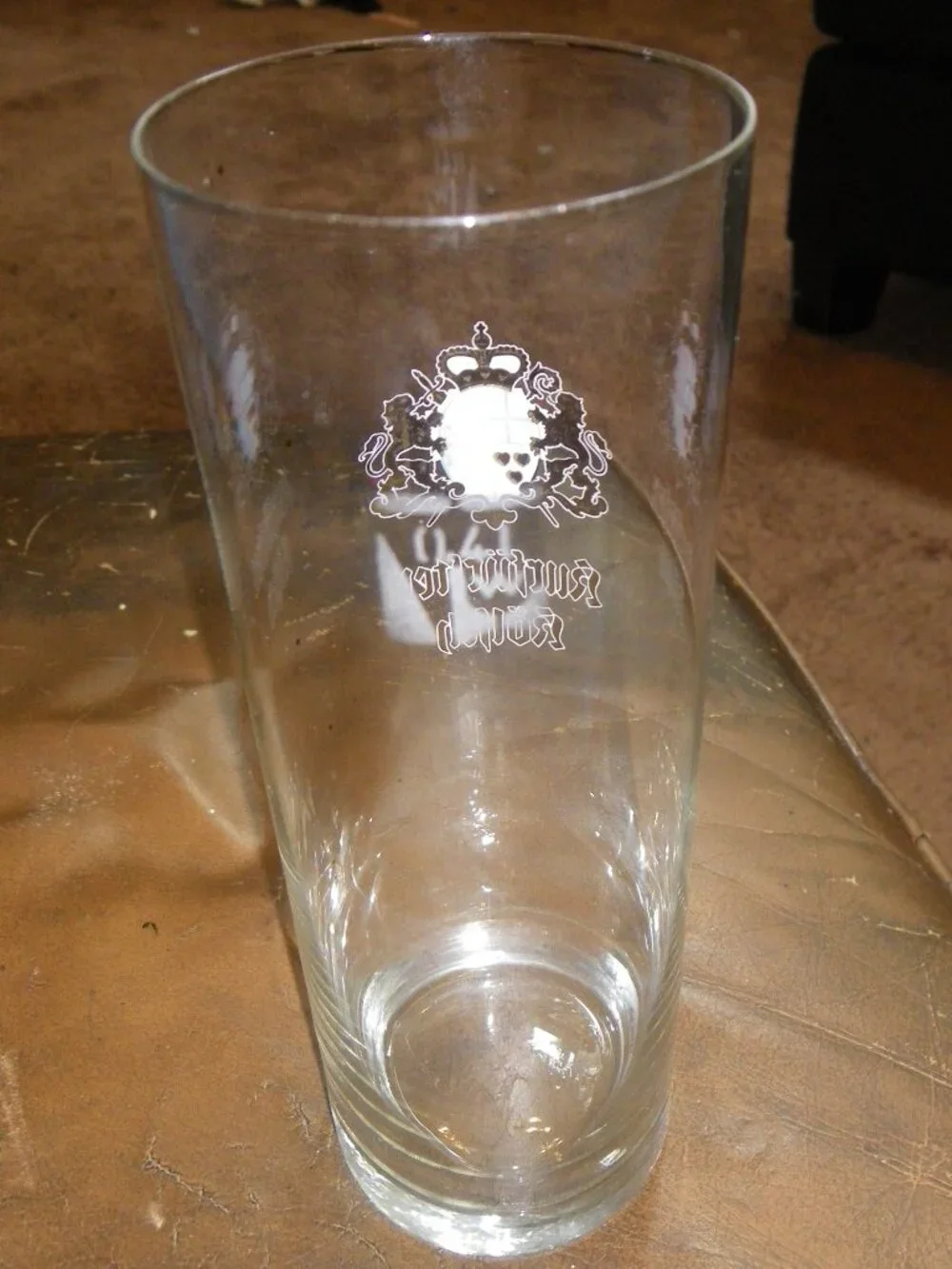 Vintage German 0.4L Tall Beer Glass “Kurfurften Kohch” Coat of Arms